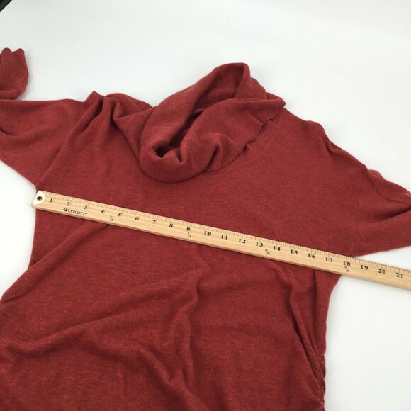 Motherhood Maternity Cowl Neck 3/4 Sleeve Pullover Tunic Sweater Small Rust Red - Picture 5 of 6